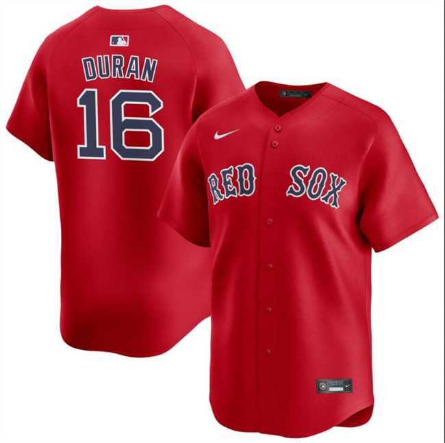 Men%27s Boston Red Sox #16 Jarren Duran Red 2024 Alternate Limited Stitched Baseball Jersey Dzhi->boston red sox->MLB Jersey